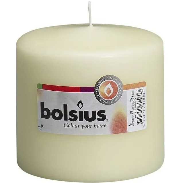 Bolsius stompkaars 10x10 cm ivoor