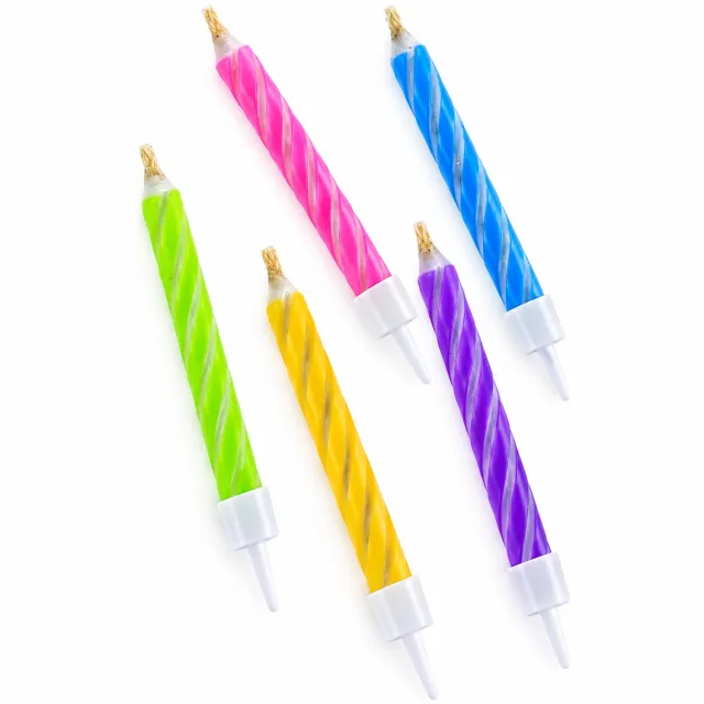 Ulanax Trick Kaarsjes – Gekleurd – Opnieuw Oplichtende Verjaardagskaarsjes – 10 Stuks – 6 cm Multi