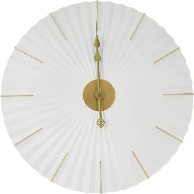 Art for the Home Klok Origami - Cijferloos - 60x60cm - Goud/Wit