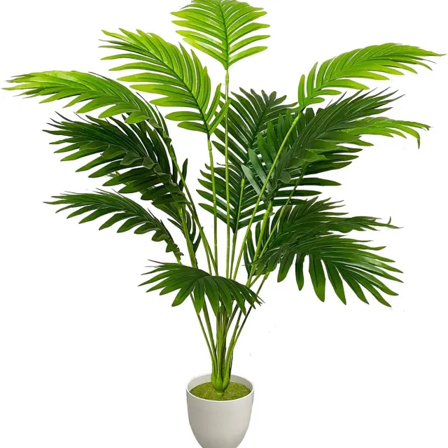 Unyqoos Levensechte grote palm kunstplant voor huis en kantoor decoratie Groen