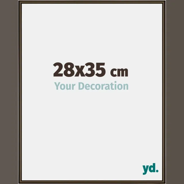 yd. Your Decoration - Fotolijst 28x35 cm - Aluminium - Walnoot Structuur - New York