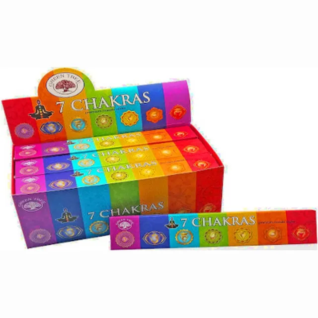 Green Tree Wierook Green Tree 7 Chakras (3 stuks) zwart