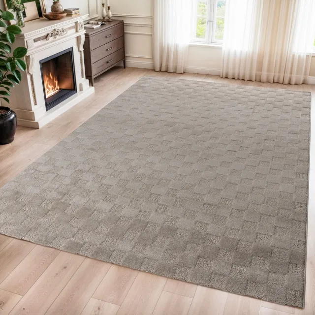 Muratap Vivant Chesterfield - Vloerkleed Laagpolig Effen - Beige- 140x200 CM Creme