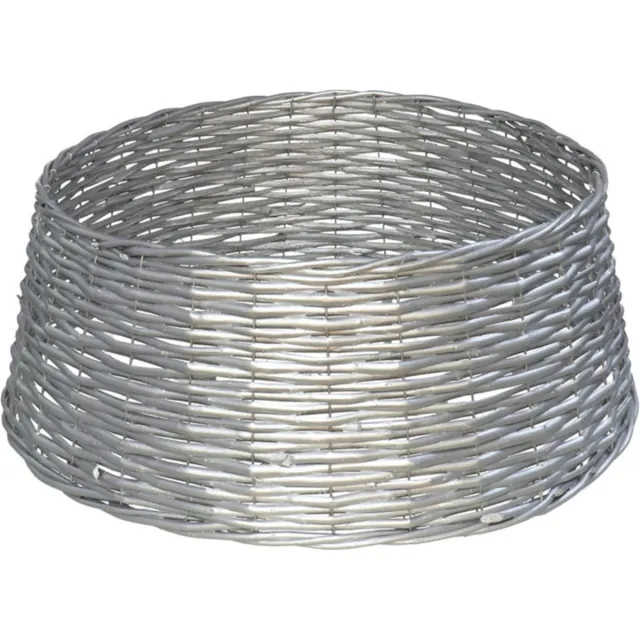 Gerimport Kerstboommand - zilver - D45 x H20cm - voor kerstboom 180 cm - kerstboomrok