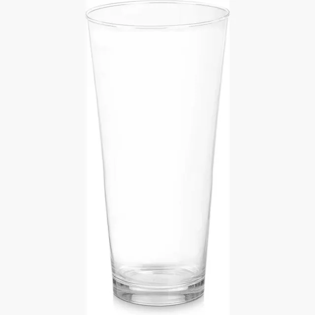 Giftdecor Bloemenvaas conisch - transparant glas - D17 x H30 cm - boeketvaas - 5 liter