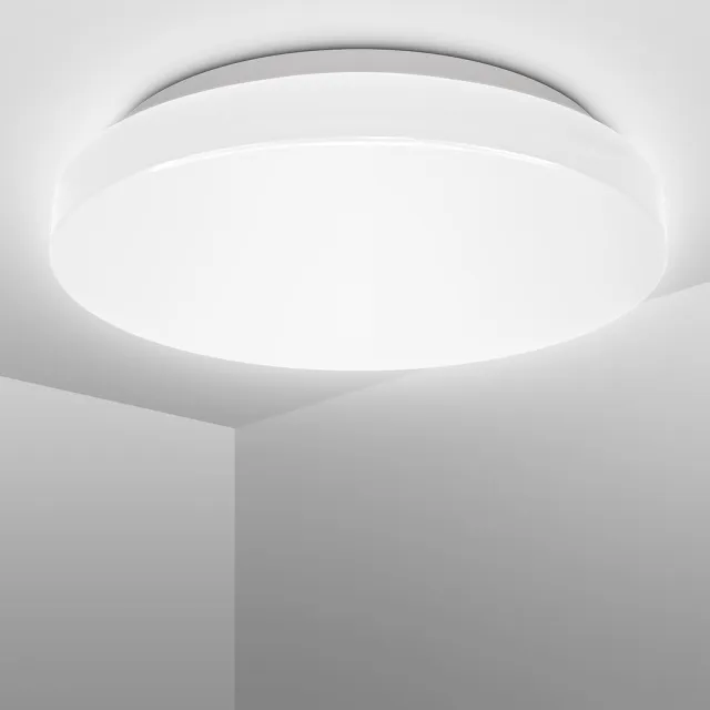 B.K.Licht Badkamerlamp - IP44 - Ø22cm - 4.000K - 10W plafondlamp wit