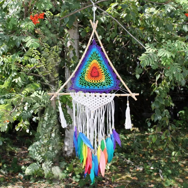 Ancient Wisdom Bali Dreamcatchers - Grote Multipiramide multicolor