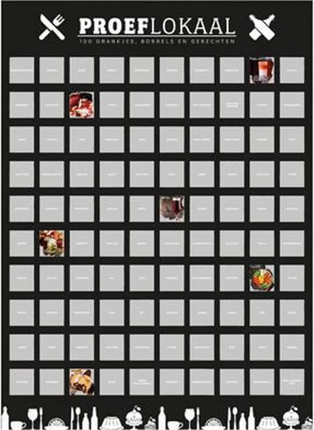 SENZA Krasposter 100 Schaaltjes 80 Cm Meerkleurig