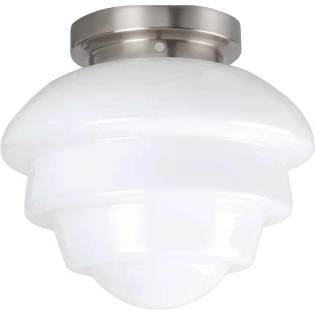 Highlight Plafondlamp artdeco schoollamp 25cm Wit