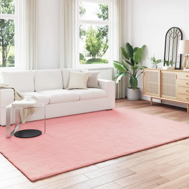 vidaXL Antislip vloerkleed van imitatie konijnenbont OLITE Roze, foto 2