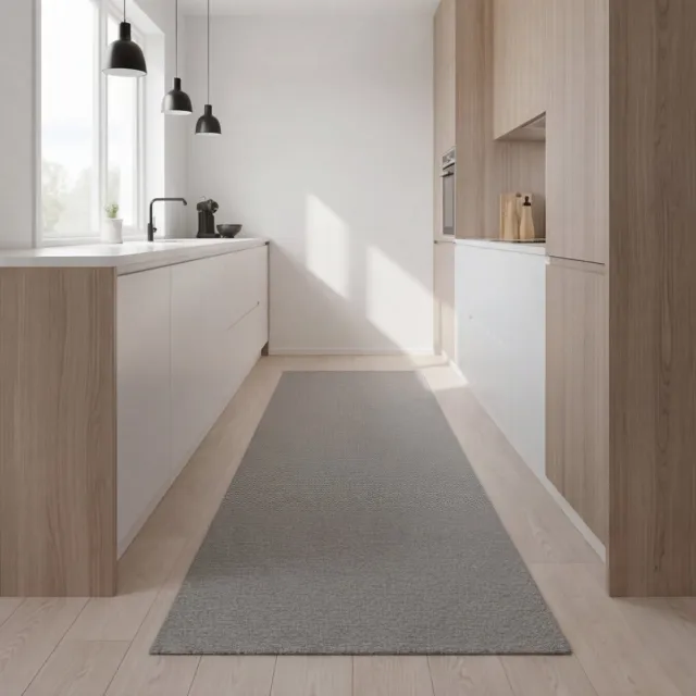 JYG Keukenloper uni grijs 66x260 cm - Antislip - JYG Star