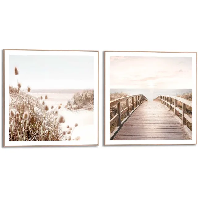 Schilderijen set Strand - 50 x 50 - Hout - REINDERS