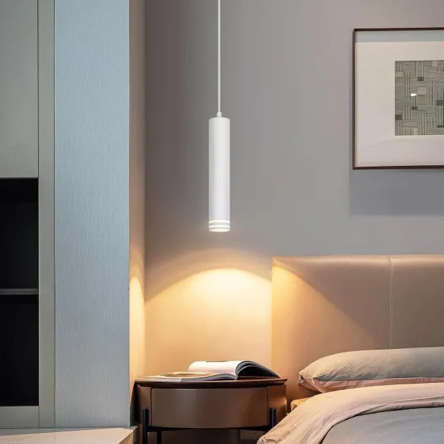 Glitzerlife Hanglampen - 1-flammig - 1xGU10 - Aluminium kap - Verstelbare hoogte - Ø30cm - Wit - hanglamp eetkamer - hanglamp woonkamer
