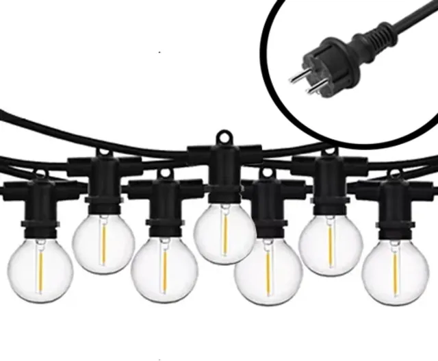 Fonkel 10m Arena Pro Mini Prikkabel E12 – Helder glas Lampjesslinger - Lichtsnoer - Sfeerverlichting Buiten en Binnen - Feestverlichting