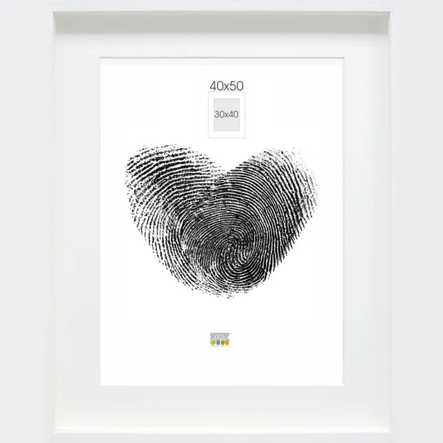 Deknudt Frames Fotolijst - wit met passe-partout - 30x40 cm / 40x50 cm