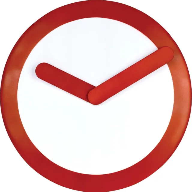 NeXtime wandklok Focus kunststof - Kleur - Rood