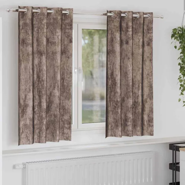 vidaXL Velvet Gordijnen 2 st Cappuccino 175 x 140 cm Fluweel Bruin