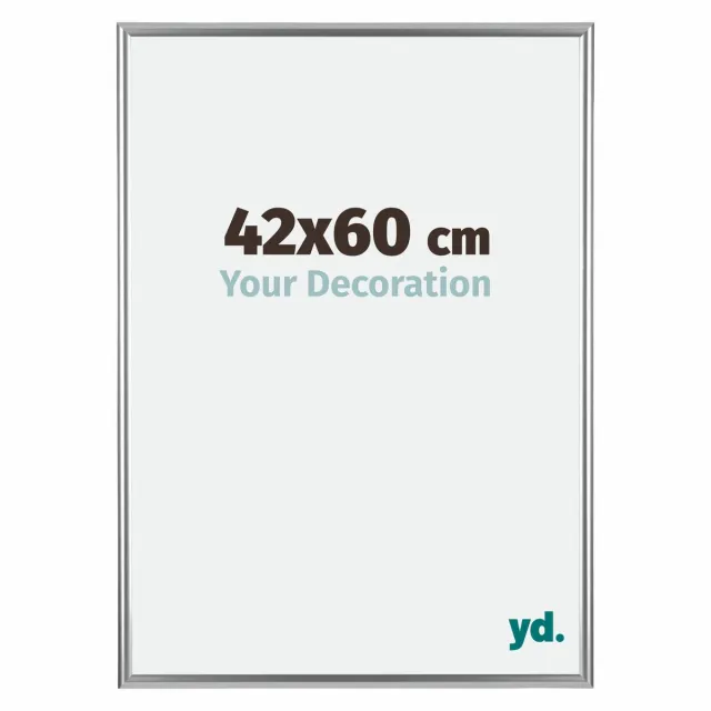 yd. Your Decoration - Fotolijst 42x60 cm - Kunststof - Zilver - Bordeaux
