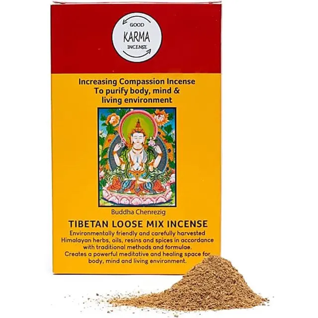 Gangchen Himalaya Tibetaans Wierookpoeder - Compassie Vermeerderend - 135 gram Meerkleurig