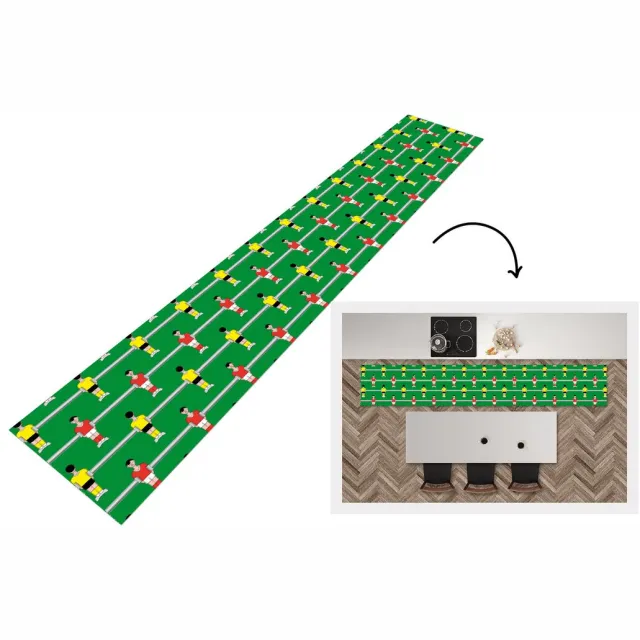KitchenYeah Keukenloper - Keukenmat - Patronen - Voetbal - Sport - Keuken vloerkleed multicolor