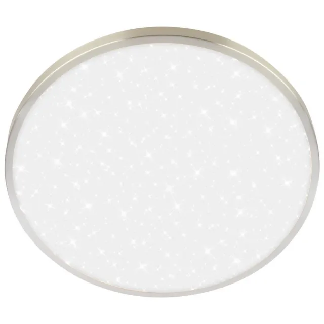 B.K.Licht BRILONER Competo – LED Plafondlamp - sterrenhemel effect - met neutral wit licht – 22W – 2.400Lm – Ø33cm – nikkel Nikkel mat