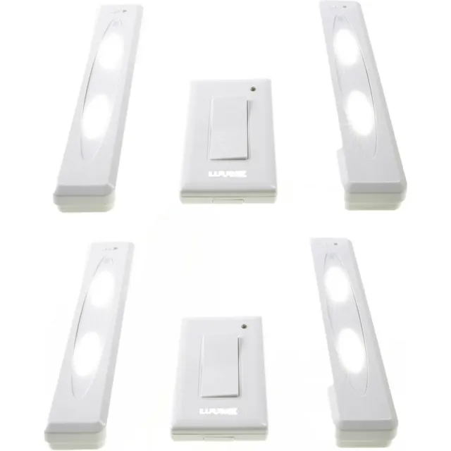 Luume Kastlampen - schakelaar - 4 stuks - LED lampen - wit - 15 cm