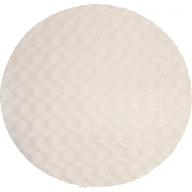 Meghan Lalee Rond vloerkleed Diamond Cut 800 crème – Ø 120 cm – 100% polyester, machinegeweven