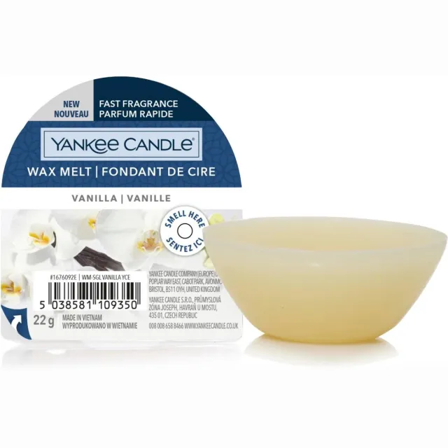Yankee Candle Waxmelt geparfumeerde vanillewas 22g Natural
