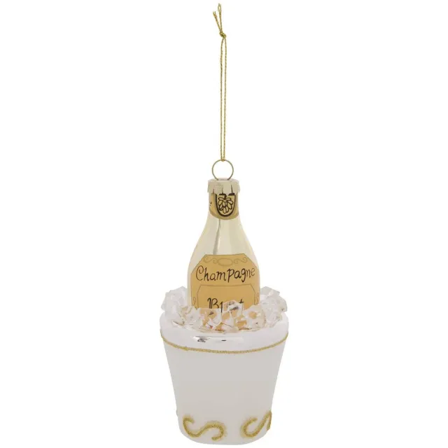 Feeric lights & Christmas Kerstboomversiering: glazen paddestoelvormig emmertje, 12 cm Dore