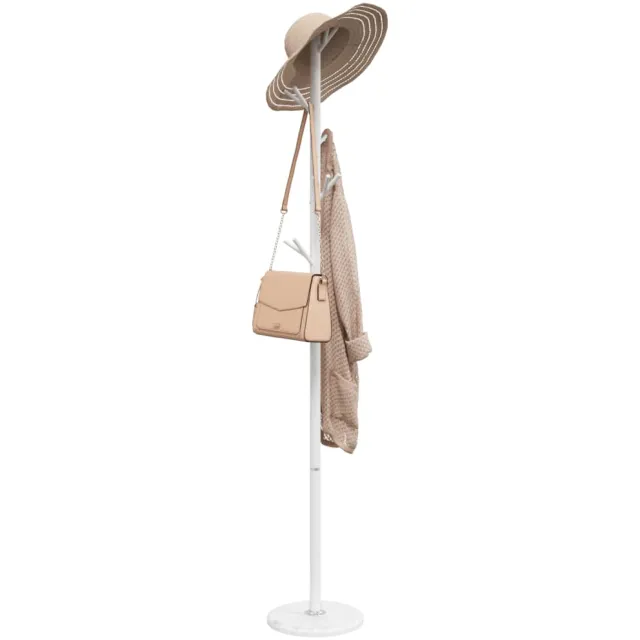 vidaXL Kapstok 175 cm gepoedercoat ijzer wit