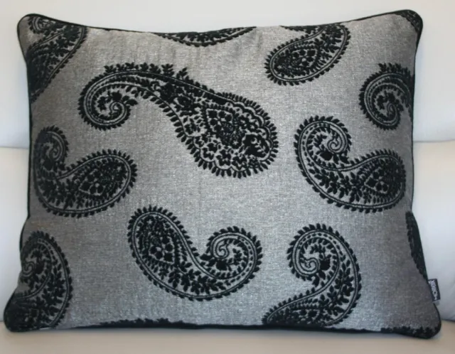 Moltex sierkussen Paisley - 50x60 cm zwart
