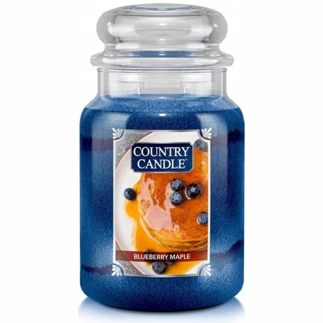 Country Candle Blueberry Maple Grote geurkaars - 2 lonten
