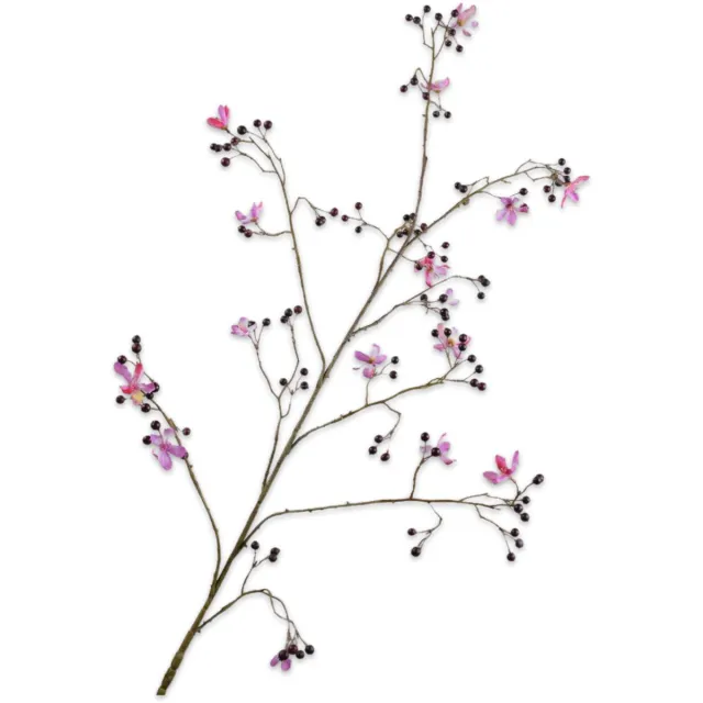 Silk-ka Kunstbloem-Zijde Bloemen Bloesem tak Paars-Roze125 cm