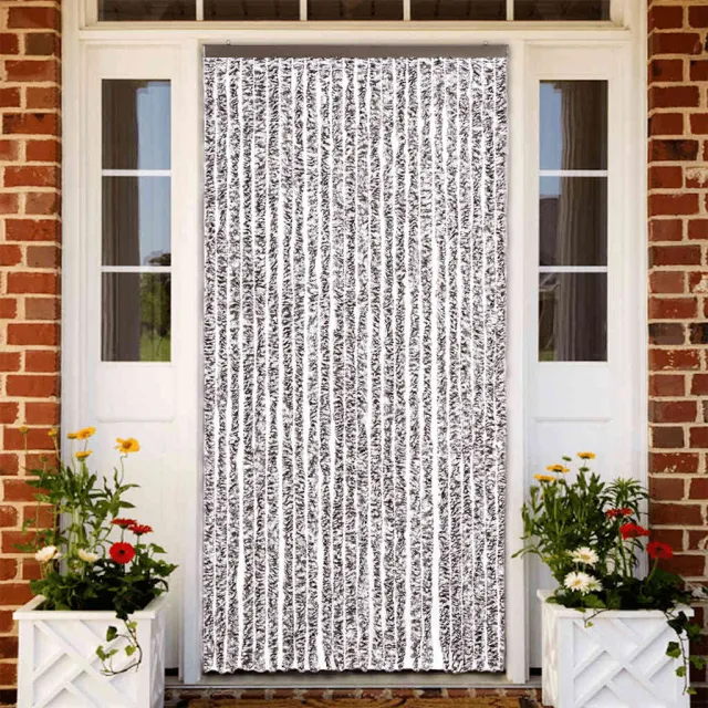 vidaXL Vliegengordijn 100x220 cm chenille bruin en beige