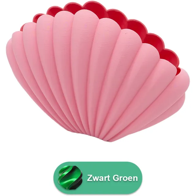 Lovora Marella organische vaas – Decoratieve vaas - Zwart / Groen - 3d geprinte vaas – geschikt voor droogbloemen
