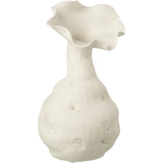 J-Line vaas Helix - keramiek - wit - small