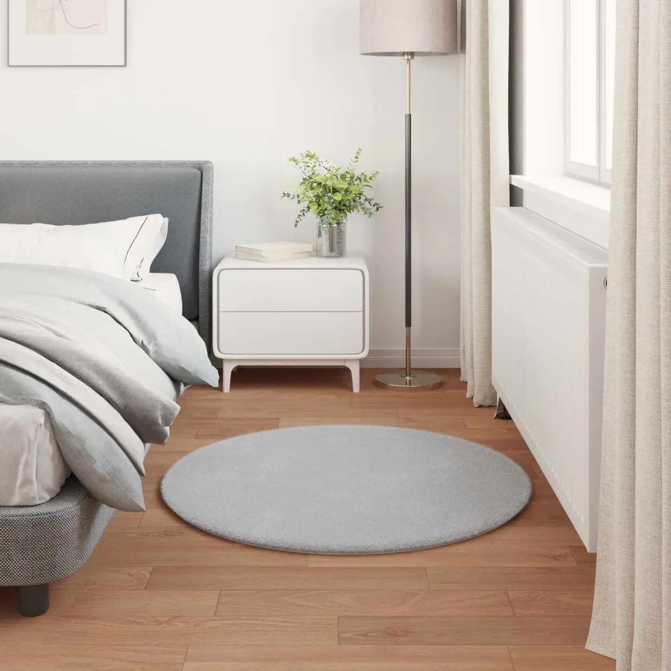 vidaXL Antislip vloerkleed van imitatie konijnenbont OLITE Grijs, foto 3