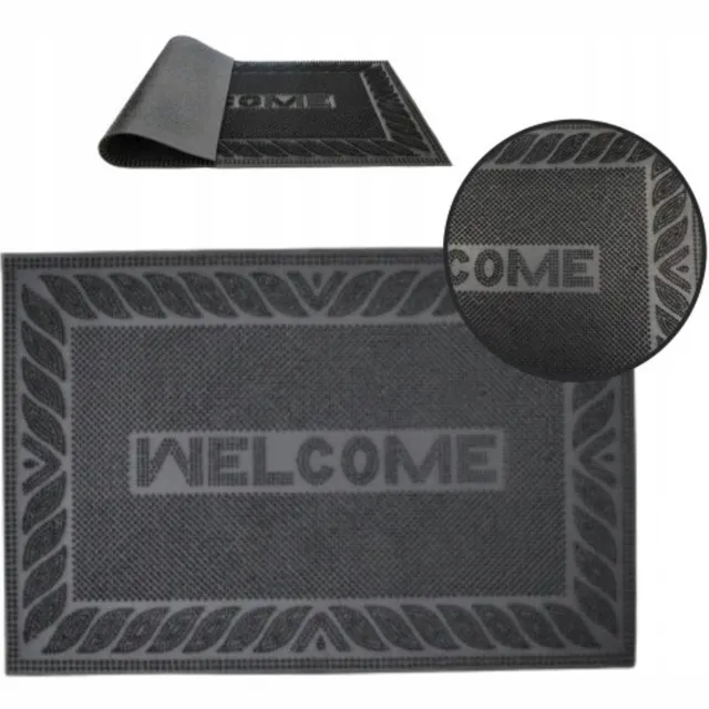 Smart Home Slimme Woonmat 40x60 cm Welkom - Duurzaam & Weerbestendig Zwart