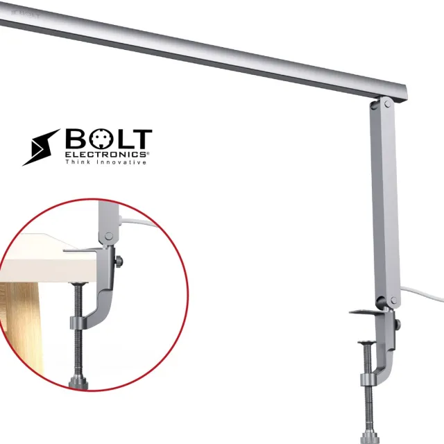 Bolt Electronics® IQ900BER Bureaulamp LED - Leeslamp - Dimbaar - Met klem - Zilver