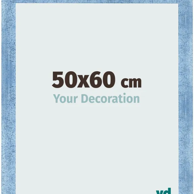 yd. Your Decoration - Fotolijst 50x60 cm - MDF - Helder Blauw Geveegd - Pisa