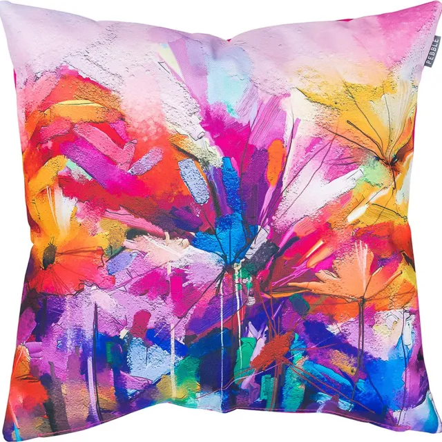 Veeva Outdoor Sierkussen met Vulling, 45cm, Volwassenen, Binnen - Buiten Roze Olieverfschilderij