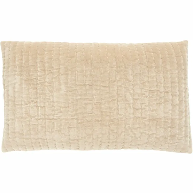 Nordal kussen Castor Zand Velvet 63 x 38, inclusief vulling Naturel