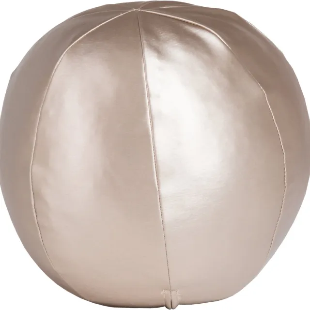 WOOOD Rodeo Bal Kussen Klein - Metallic - Naturel - 30x30x30