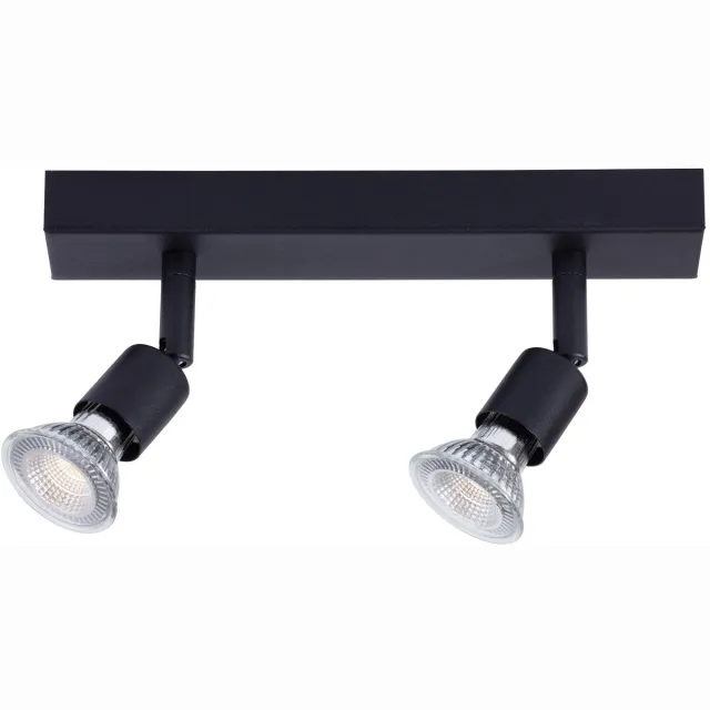 Fantasia RUNE 2L PLAFONDSPOT ZWART LED 4.3W DIMBAAR 2X GU10 BALK