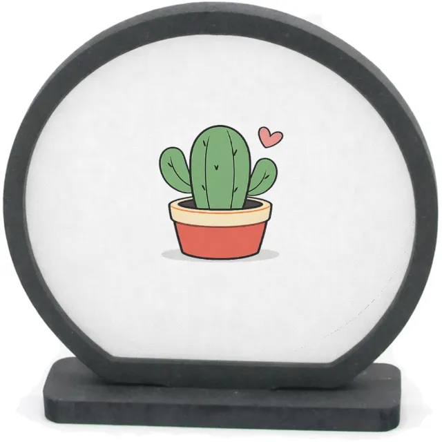 Mr Cadeautjes Houten fotolijst rond met MDF inleg - design Een subtiel liefdescadeau met een compacte handgeschreven we | cadeau Wit