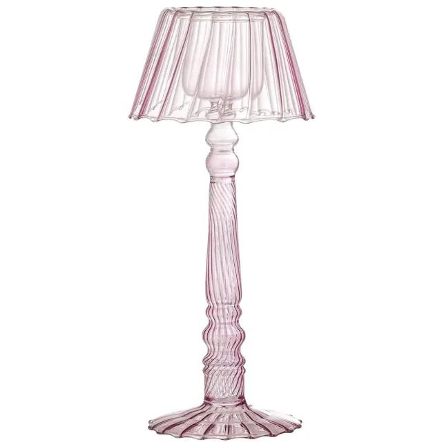 Bloomingville Waxinelichthouder glas rose Cisco 23cm [gid://shopify/Metaobject/303097905487]