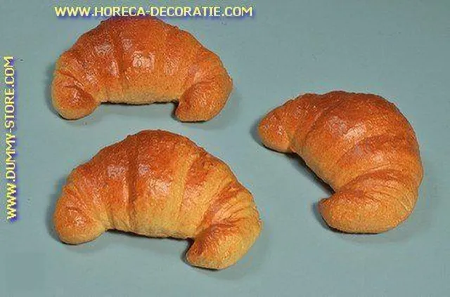 MilaNNE Croissant, 3 stuks - 120 x 80 mm - brooddummy Zandbruin