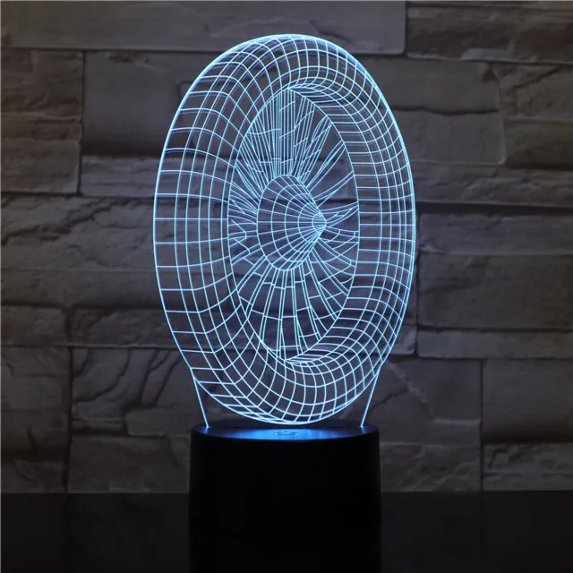 MC Living 3D Led Lamp Met Gravering - RGB 7 Kleuren - Wiel