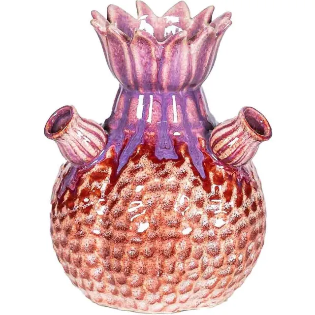 homebound by ky Aardewerk tulpenvaas flower orange | oranje bloemenvaas | 17x17x22cm | bloemenvaas