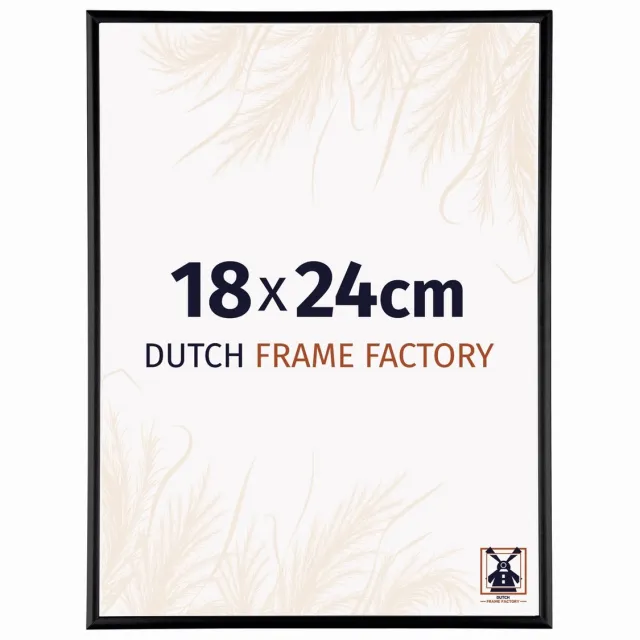 Dutch Frame Factory Fotolijst 18x24 cm - Aluminium - Zwart Hoogglans - Kampen
